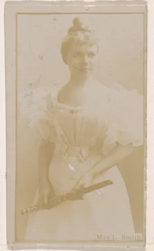 May L. Smith, from the Actresses series (N245) issued by Kinney Brothers to promote Sweet Caporal Cigarettes by Kinney Brothers Tobacco Company, photograph, 1890