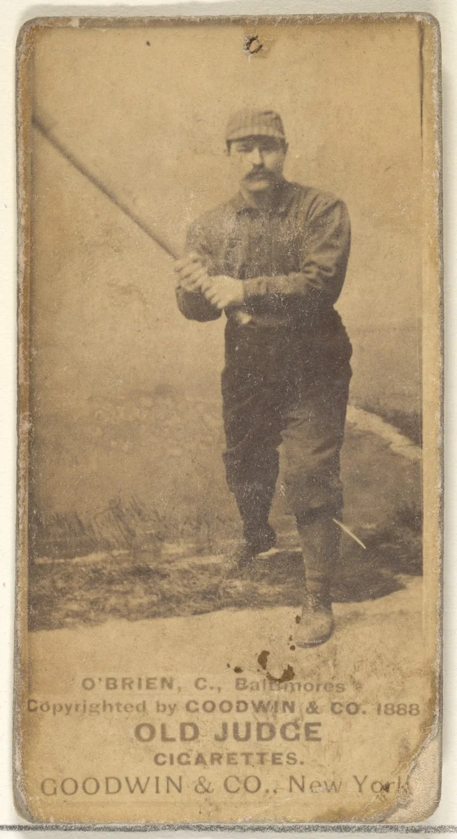 O'Brien, Catcher, Baltimore Orioles, from the Old Judge series (N172) for Old Judge Cigarettes by Goodwin & Company, photograph, 1888