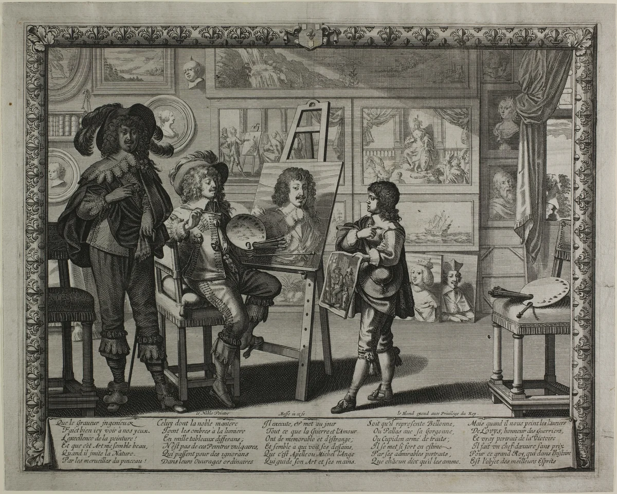 The Noble Painter by Abraham Bosse, print, 1642