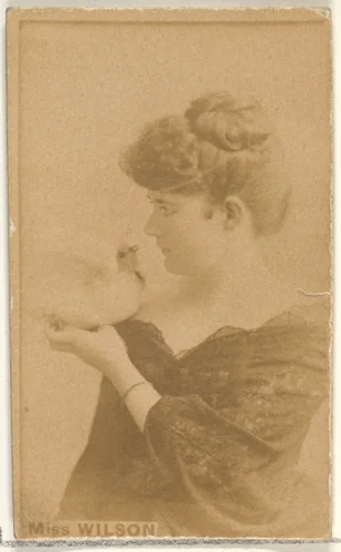 Miss Wilson, from the Actors and Actresses series (N45, Type 1) for Virginia Brights Cigarettes by Allen & Ginter, photograph, 1885-1891