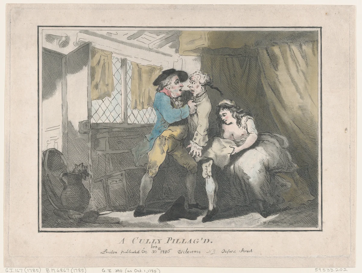 A Cully Pillag'd by Thomas Rowlandson, print, 1786