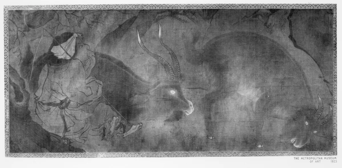 Boy with Two Goats by Unidentified Artist, painting, 1368-1911