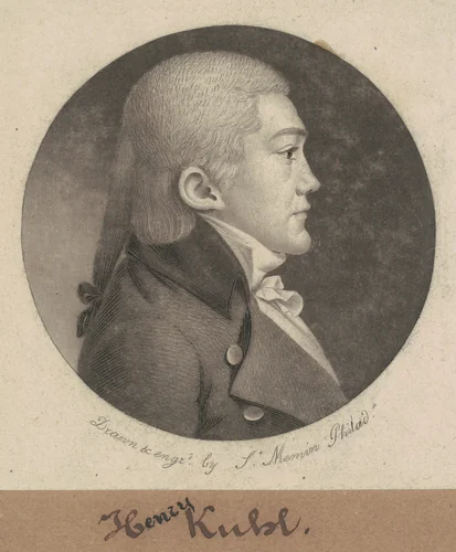Henry Kuhl by Charles B. J. Févret de Saint-Mémin, print, 1802