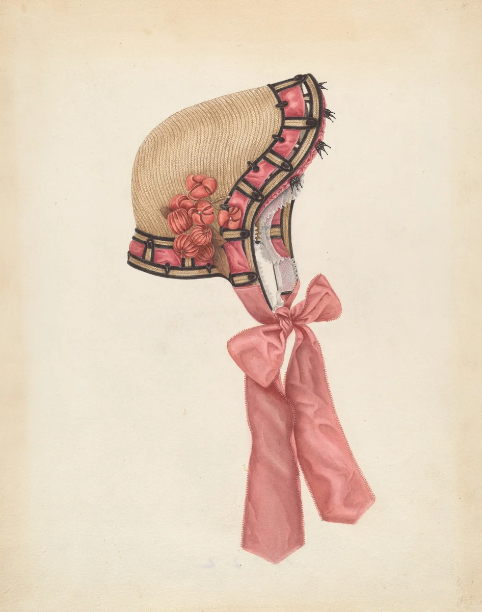 Bonnet by Gertrude Lemberg, index of american design, 1938