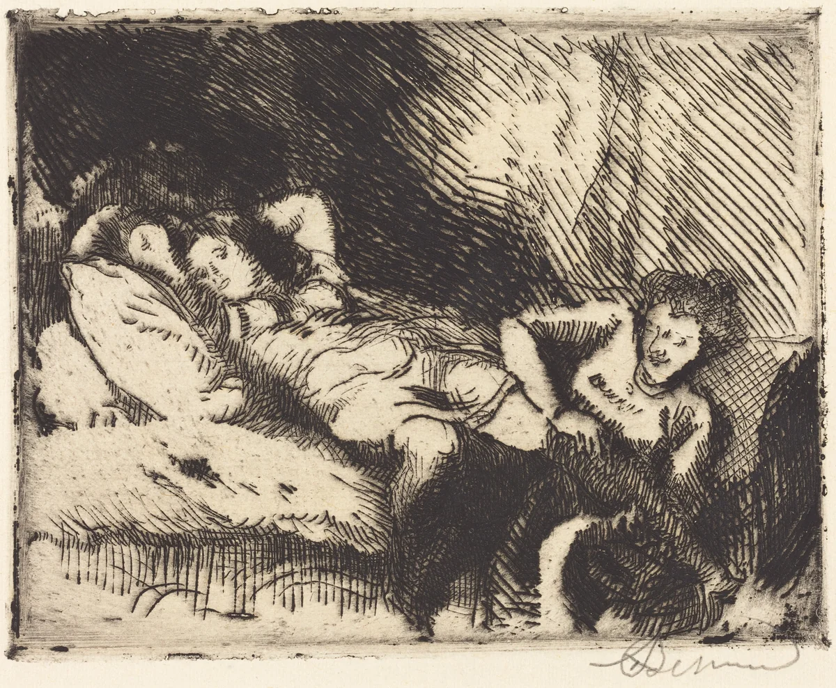 Going to Bed (Le coucher) by Albert Besnard, print, 1913