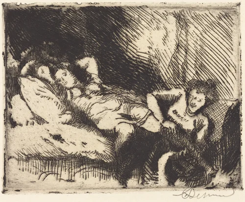 Going to Bed (Le coucher) by Albert Besnard, print, 1913
