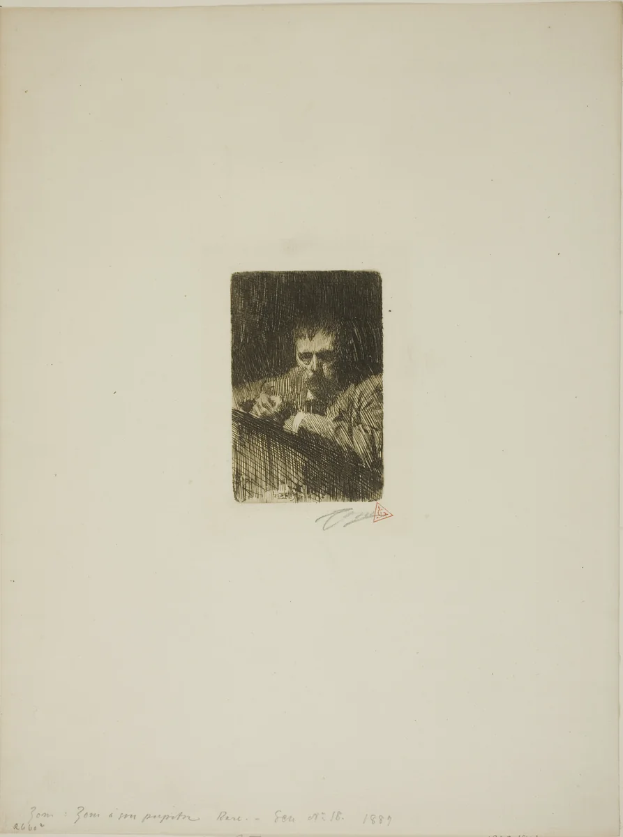 A Painter-Etcher (Self-Portrait) by Anders Zorn, print, 1889