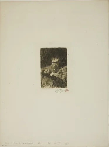 A Painter-Etcher (Self-Portrait) by Anders Zorn, print, 1889