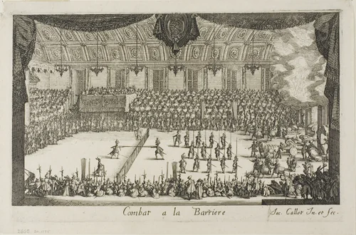 The Grand Tournament: The Combat by Jacques Callot, print, 1627