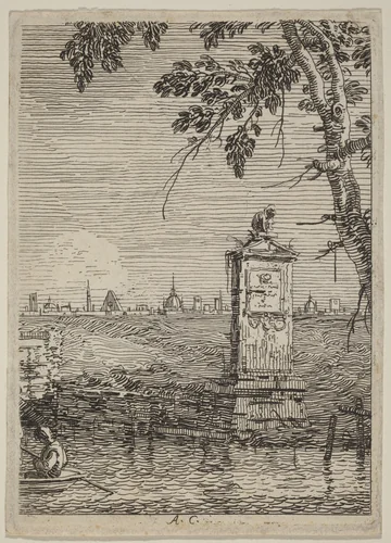 The Little Monument by Canaletto, print, 1735-1746