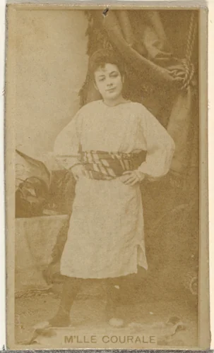 M'lle Couralet, from the Actors and Actresses series (N145-8) issued by Duke Sons & Co. to promote Duke Cigarettes by W. Duke, Sons & Co., photograph, 1890-1895
