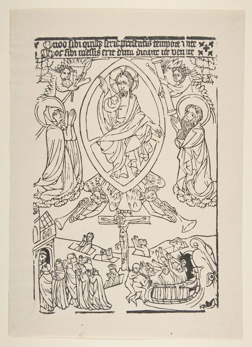 The Last Judgment by anonymous, print, 1400-1499