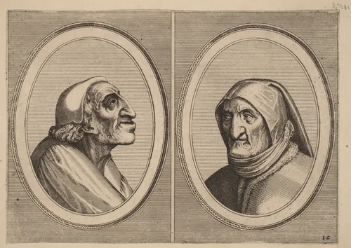 "Pater Muylaert" and "Mater Bille-bloots" by Johannes van Doetechum
Lucas van Doetechum
Pieter Bruegel
Claes Jansz Visscher, print, 1564-1565