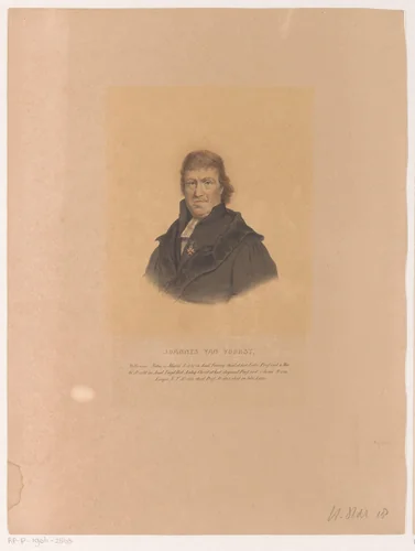 Portret van Johannes van Voorst by Leendert Springer, print, 1850