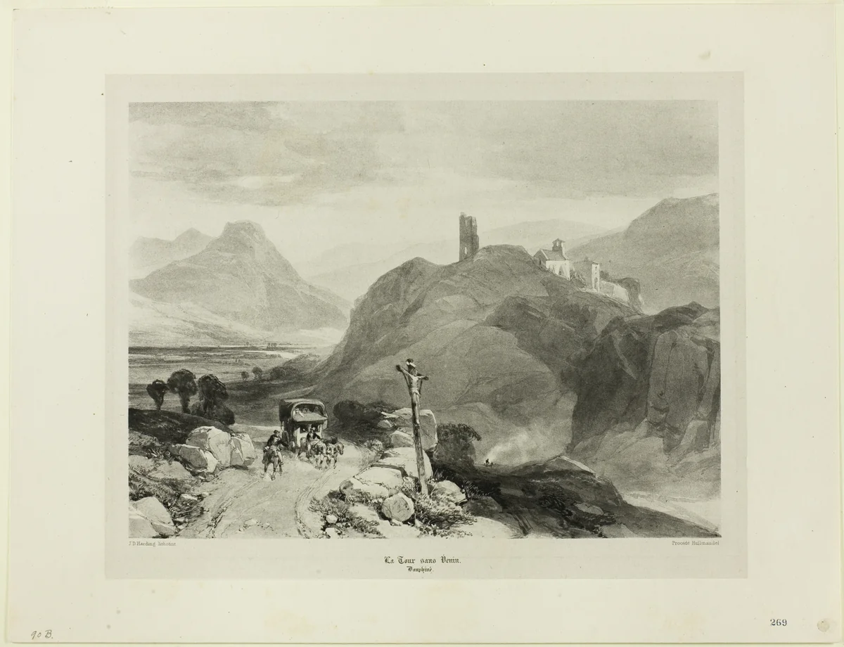 The Tour-sans-Venin, Dauphiné Region by James Duffield Harding, print, 1818-1863