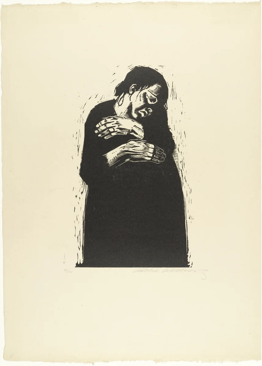 The Widow I (Die Witwe I) state V/V, plate 4 from War (Krieg) by Käthe Kollwitz, print, 1921