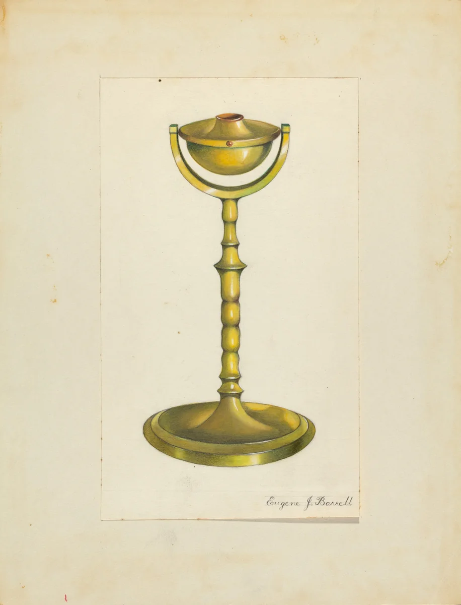 Lamp by Eugene Barrell, index of american design, 1935-1942