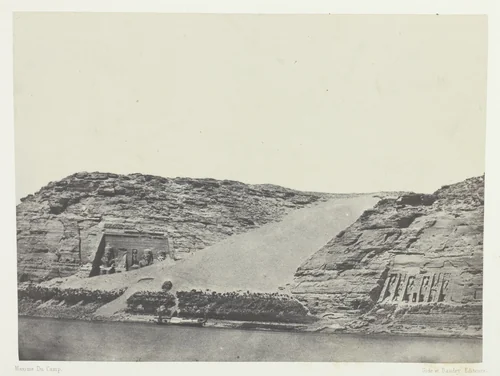 Ibsamboul, Les Deux Spéos; Nubie, plate 101 from the album "Egypte, Nubie, Palestine et Syrie" (1852) by Maxime Du Camp, photograph, 1849-1851