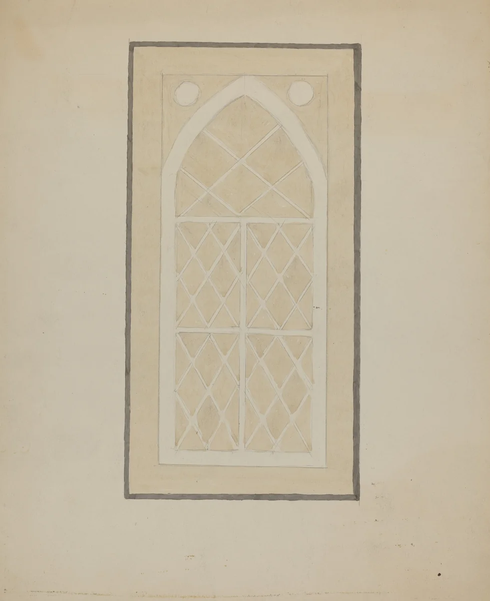 Panel from Hall Lantern by Blanche Waterbury, index of american design, 1936