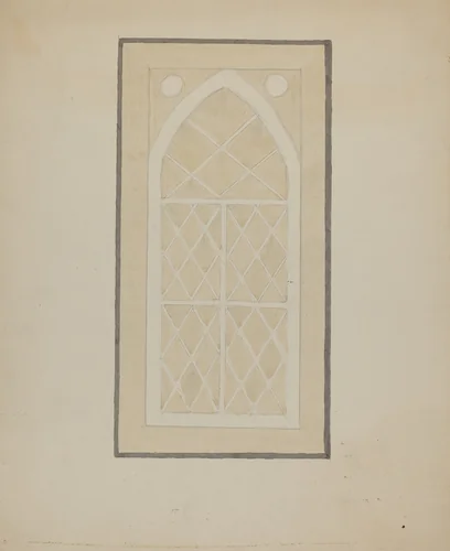 Panel from Hall Lantern by Blanche Waterbury, index of american design, 1936