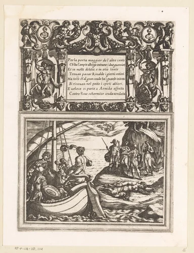 Illustratie bij Canto XVI van Tasso's 'Gerusalemme Liberata' by Antonio Tempesta, print, 1565-1630