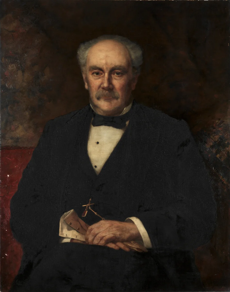 Hinman B. Hurlbut by John Harrison Witt, painting, 1870-1879