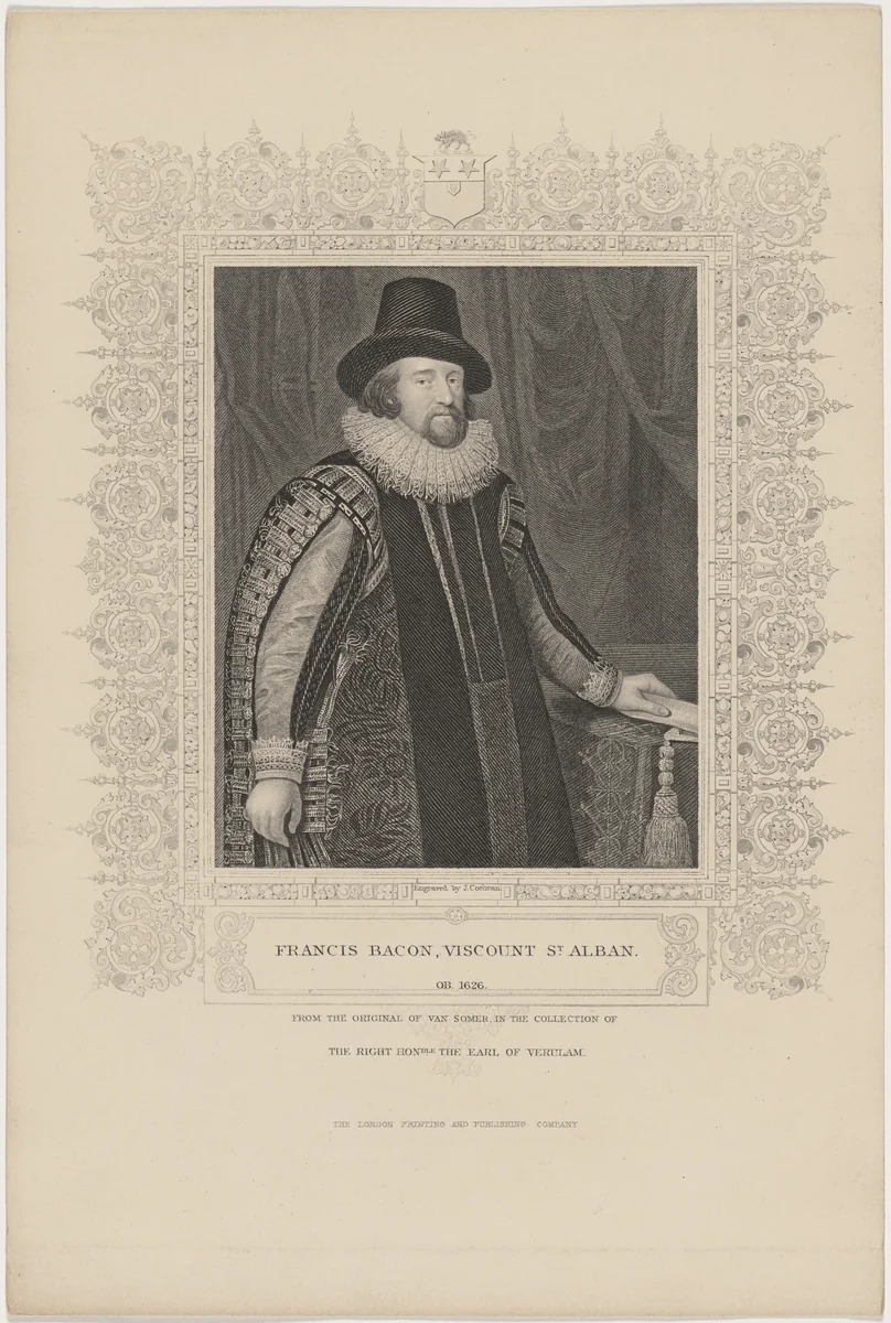 Francis Bacon by Paulus van Somer, print, 1800-1880