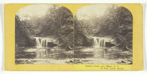 Enfield Creek, near Ithaca, N.Y. 2d Fall, Lower Ravine by J. C. Burritt, photograph, 1860-1865
