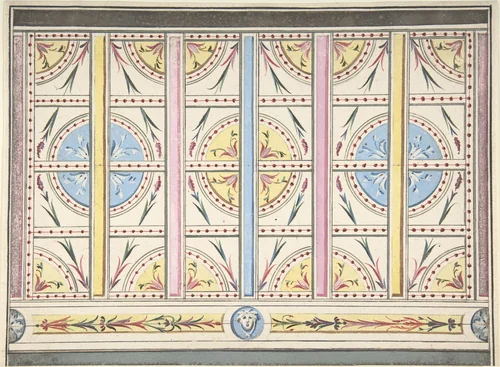 Design for a Wall Decoration by anonymous, drawing, 1795-1805