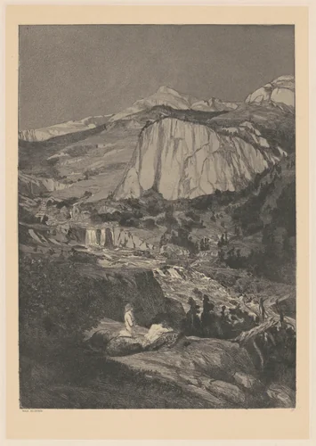 Moonlit Night (Mondnacht) by Max Klinger, print, 1881