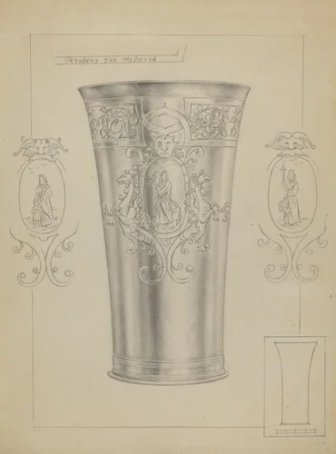 Silver Beakers by Clayton Braun, index of american design, 1936