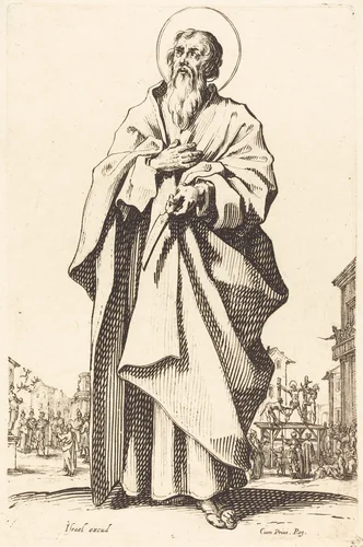 Saint Bartholomew by Jacques Callot, print, 1631