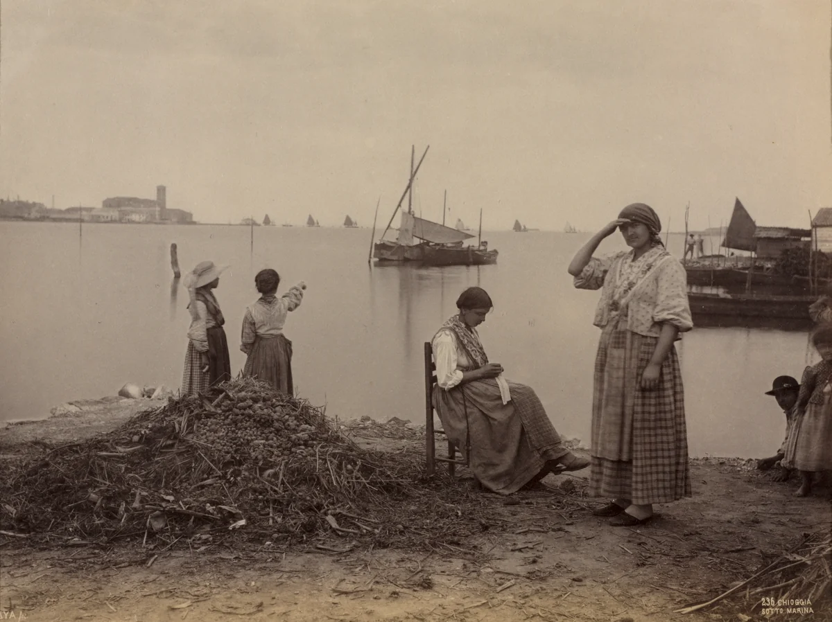 Chioggia, Under the Marina by Carlo Naya, photograph, 1865-1875