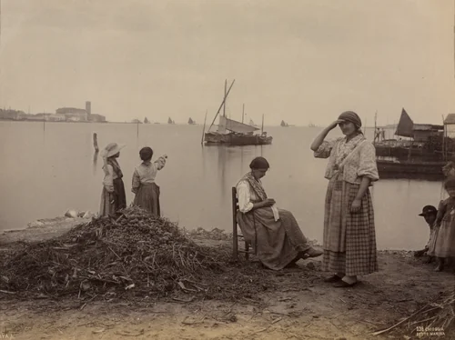Chioggia, Under the Marina by Carlo Naya, photograph, 1865-1875