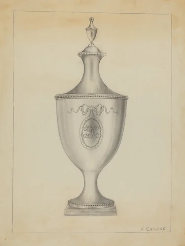 Silver Sugar Urn by Vincent Carano, index of american design, 1936