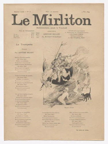 Le Mirliton, no. 18 by Théophile-Alexandre Steinlen, periodical, 1894
