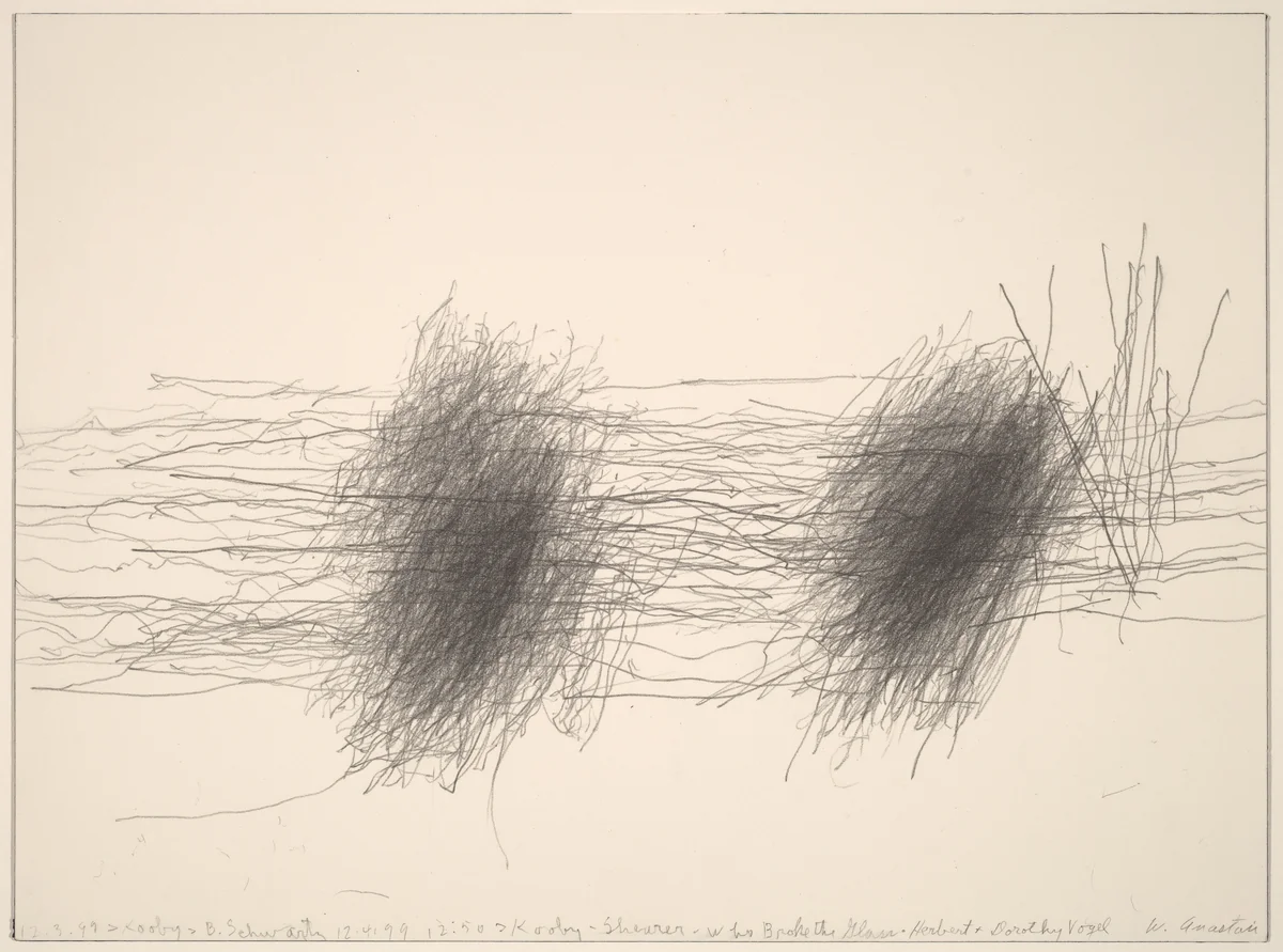 Subway Drawing by William Anastasi, drawing, 1999