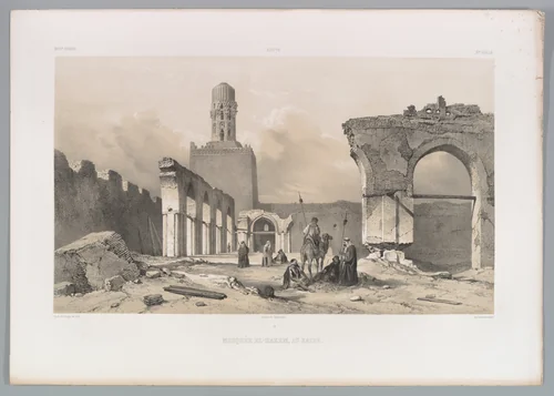 14. Mosquée el Hakem, au Kaire by Joseph-Philibert Girault de Prangey, print, 1843