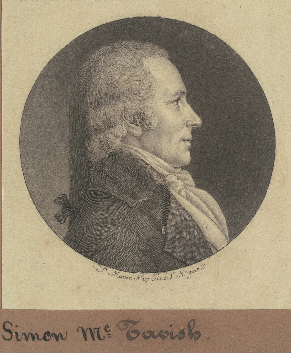 Simon McTavish by Charles B. J. Févret de Saint-Mémin, print, 1796-1797