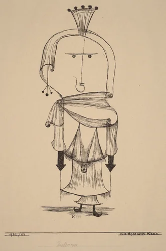 Die Hexe mit dem Kamm (Witch with a Comb) by Paul Klee, print, 1922