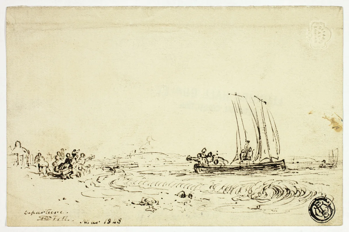 Departure by David Octavius Hill, drawing, 1848-1870