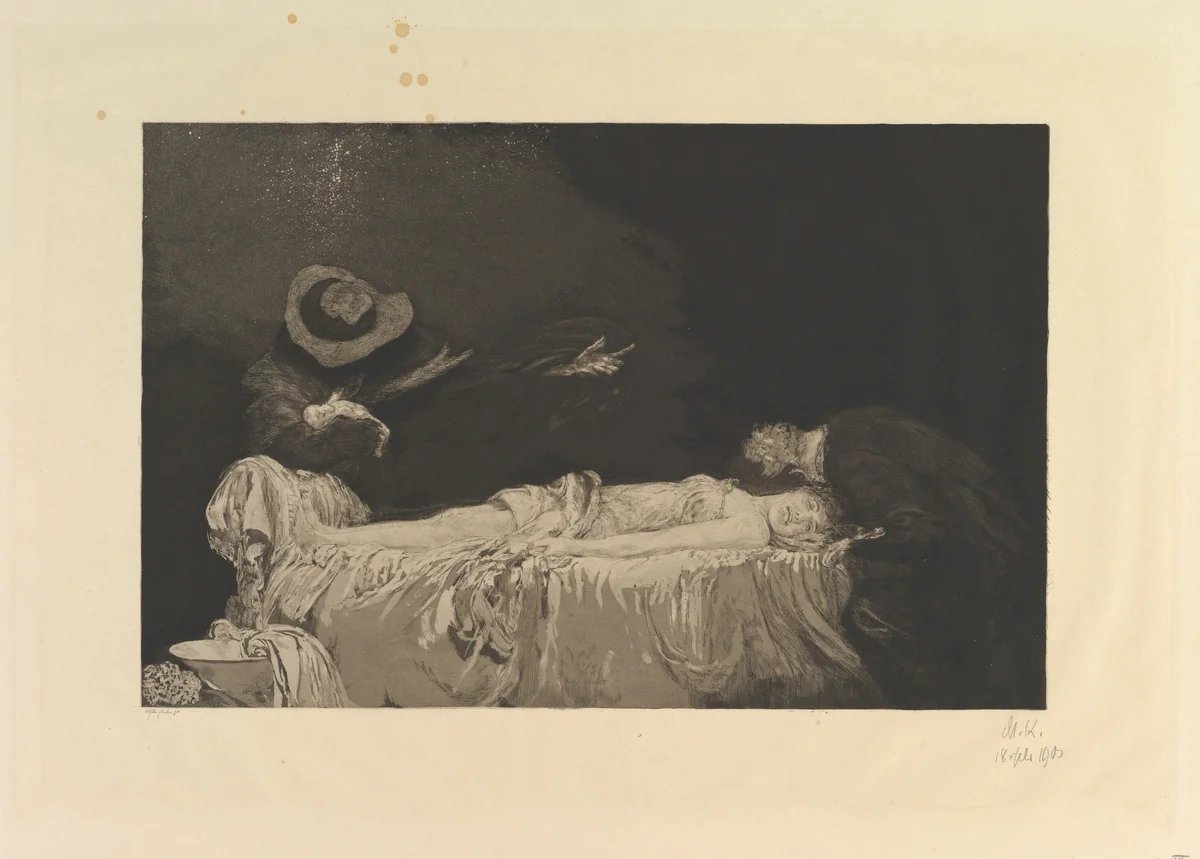 Death (from the series A Love) by Max Klinger, print, 1887-1903