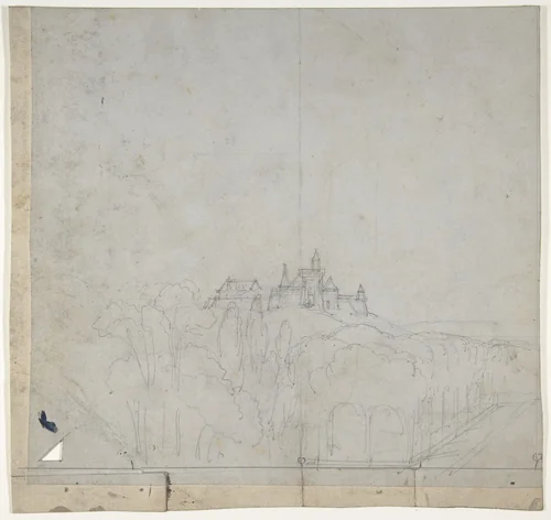 Design for a Stage Set at the Opéra, Paris by Eugène Cicéri, drawing, 1830-1890