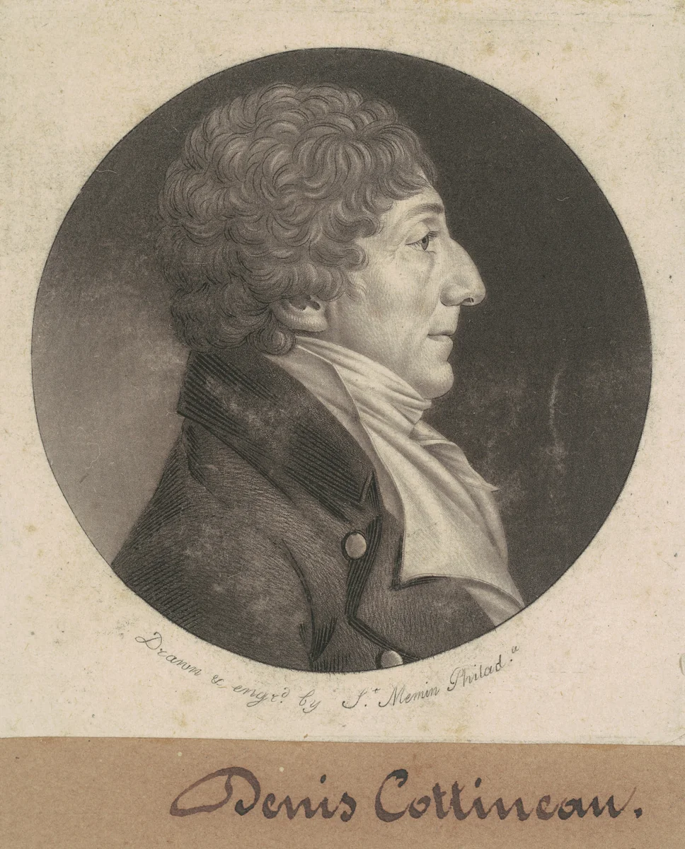 Dennis Nicholas Cottineau by Charles B. J. Févret de Saint-Mémin, print, 1807