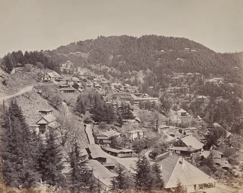 Shimla. Houses of European Residents, Looking East by Samuel Bourne, photograph, 1863-1870