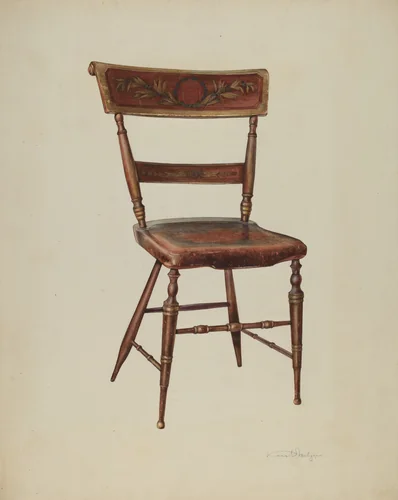 Painted Chair by Kurt Melzer, index of american design, 1938