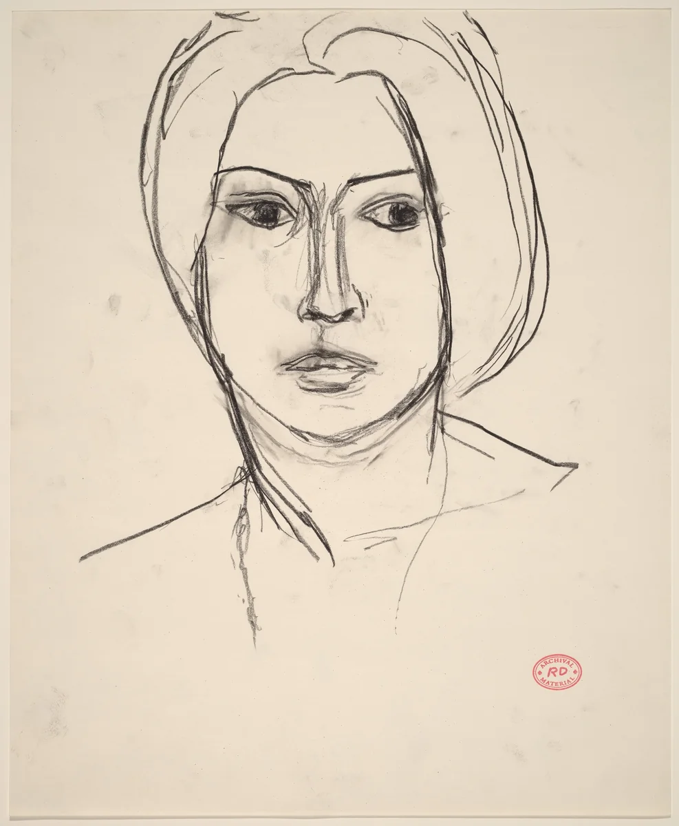 Untitled [head of a woman] by Richard Diebenkorn, drawing, 1955-1967