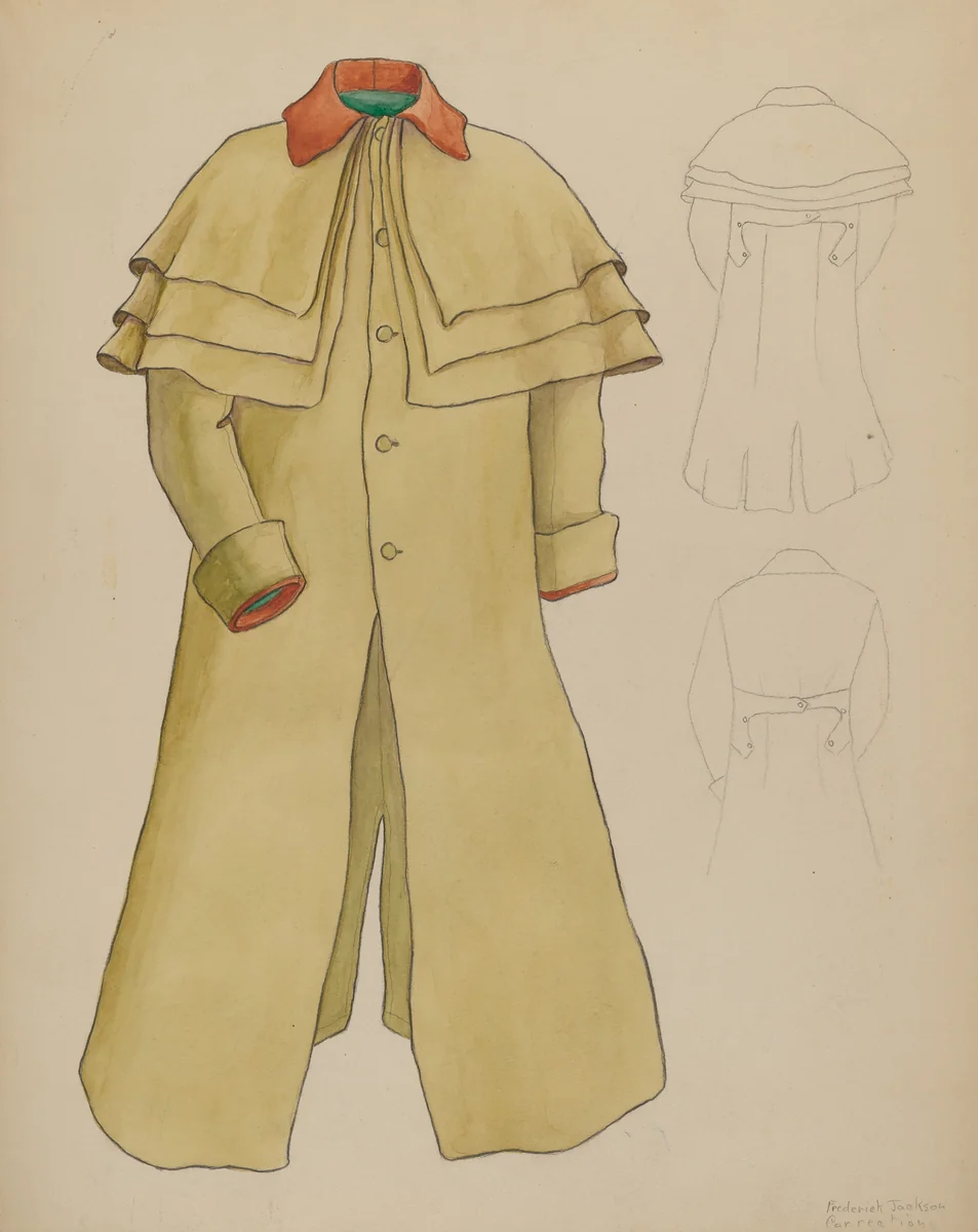 Man's Great Coat by Frederick Jackson, index of american design, 1937