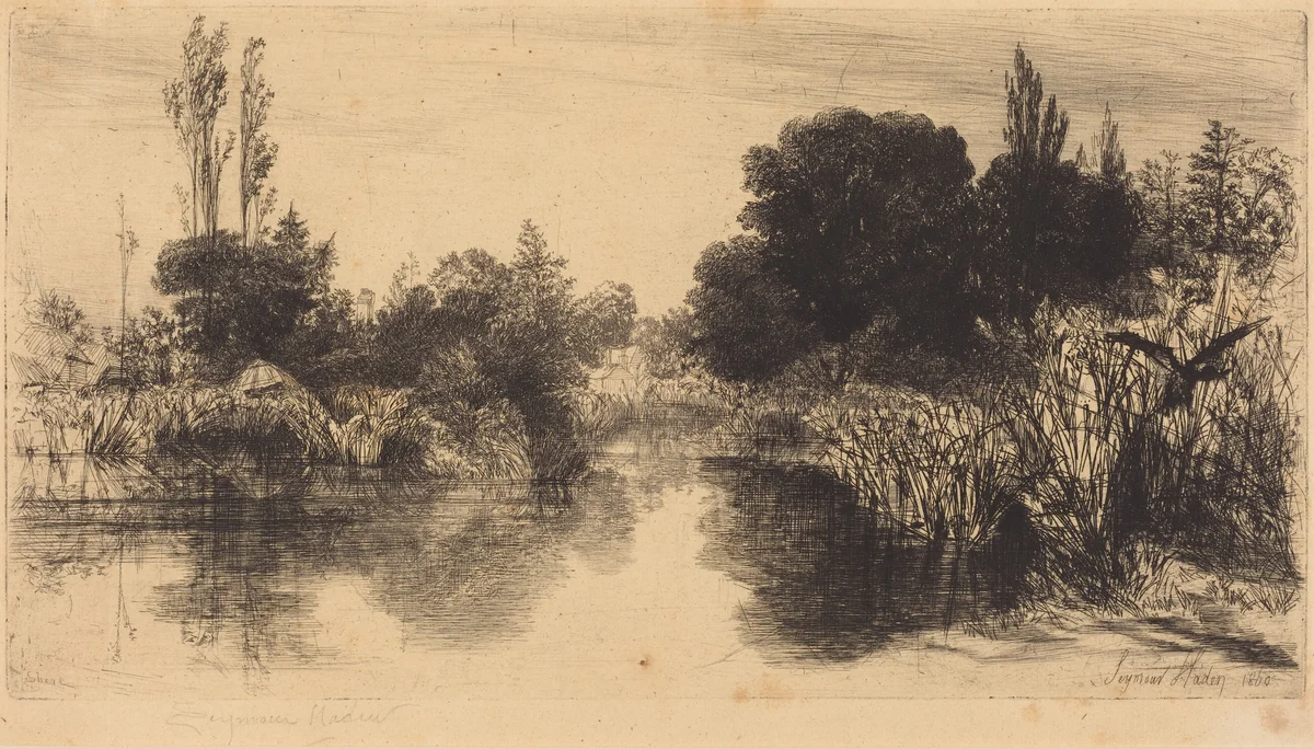Shere Mill Pond (The Larger Plate) by Francis Seymour-Haden, print, 1860