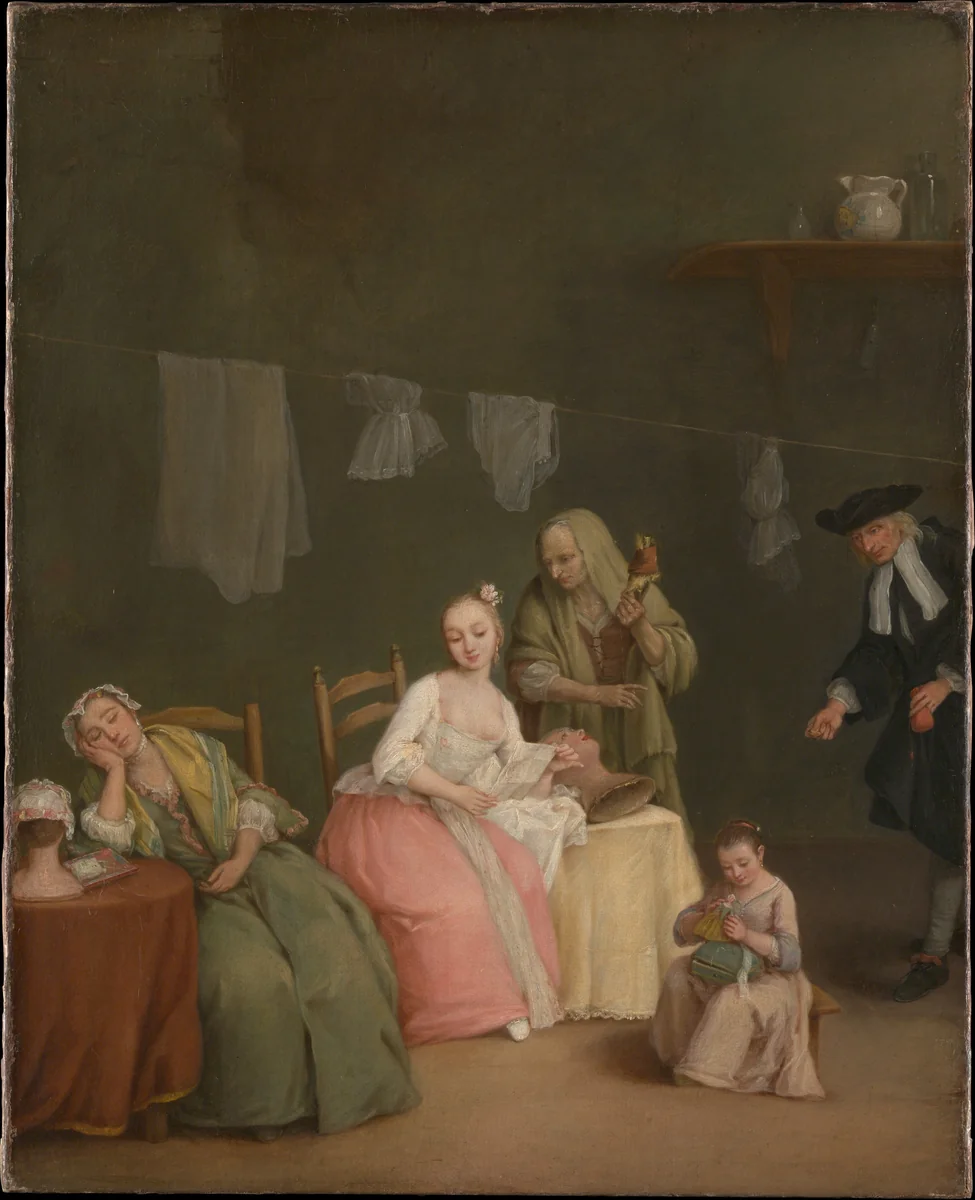 The Letter by Pietro Longhi, painting, 1746